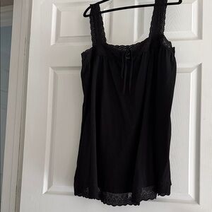 ASOS Black Scalloped Lace Babydoll mini dress